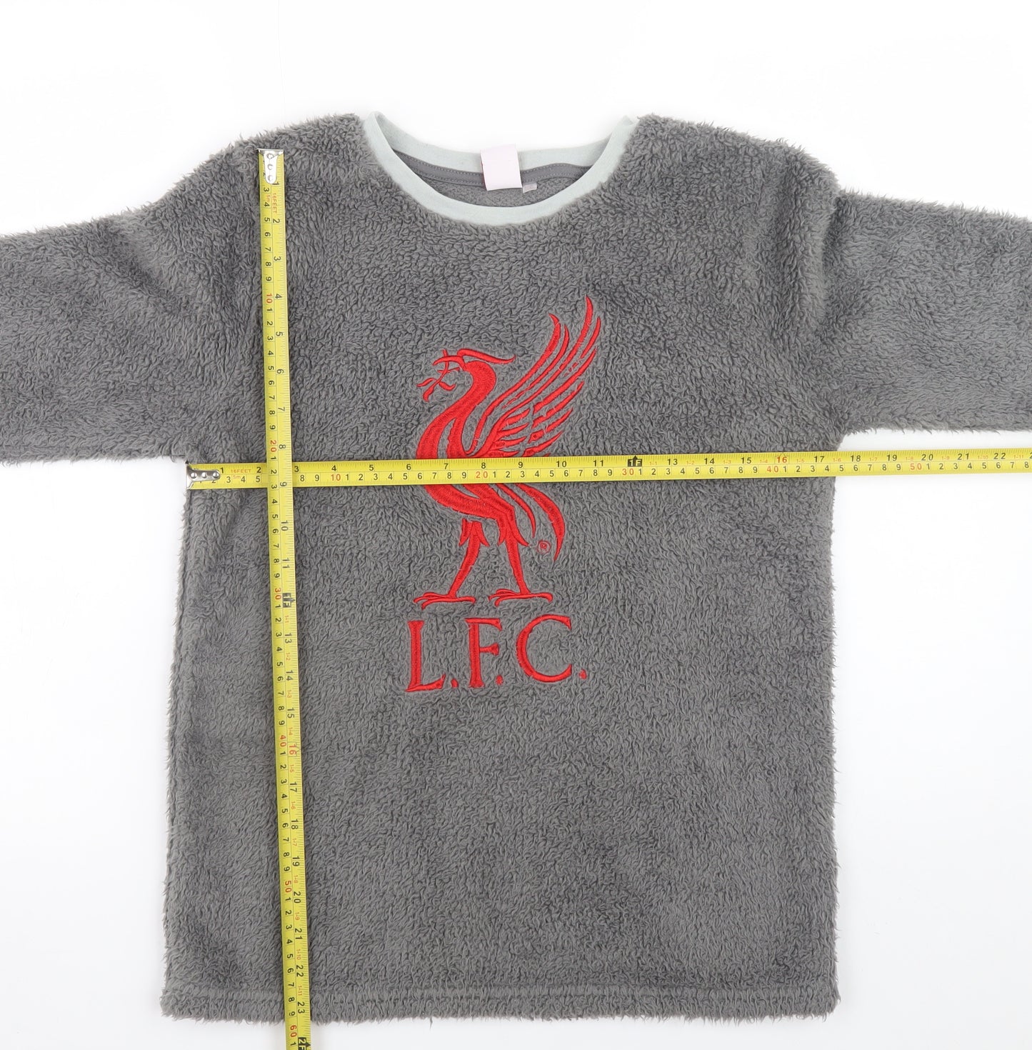 Pyjamas.com Boys Grey LFC Fleece Long Sleeve Pyjama Top 12-13 Years