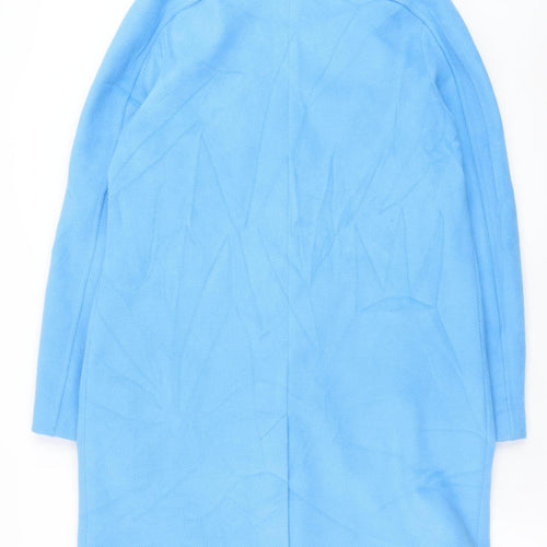 Marks and Spencer Women’s Blue Coat Size 12 Classic Mid-Length Overcoat