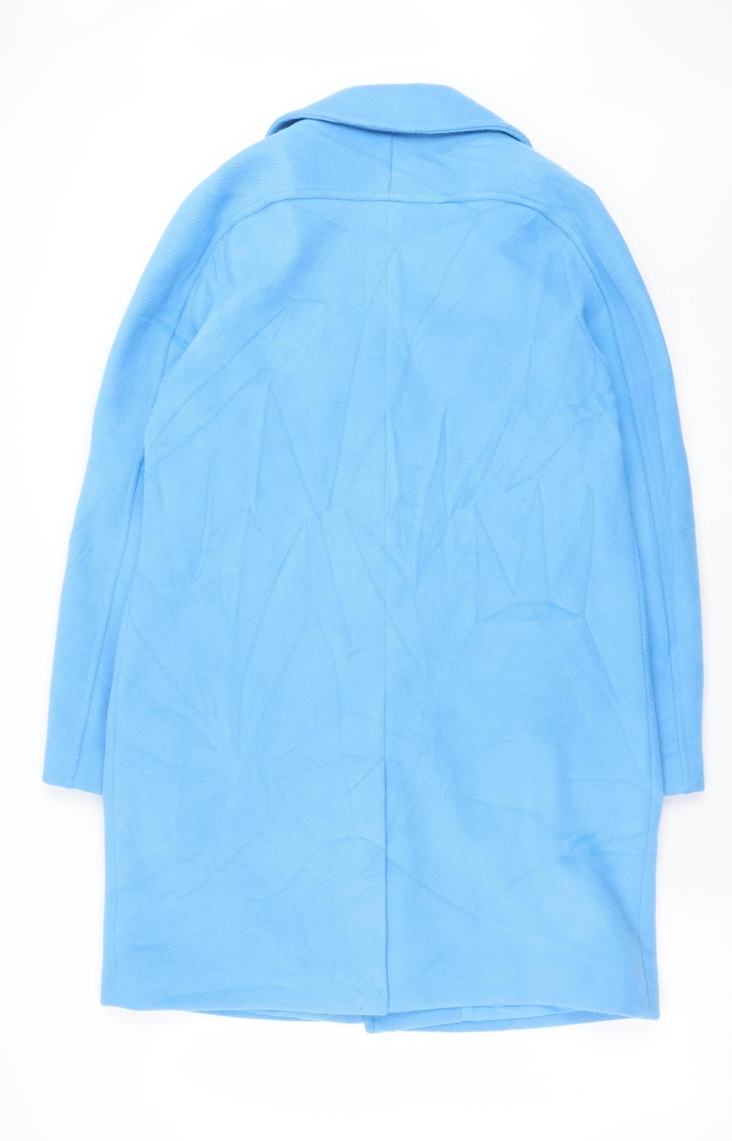 Marks and Spencer Women’s Blue Coat Size 12 Classic Mid-Length Overcoat