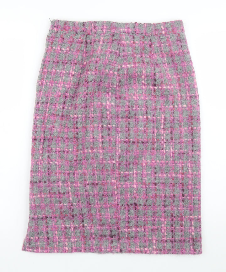 Gerry Weber Women’s Pink Wool Tweed Pencil Skirt Size 12