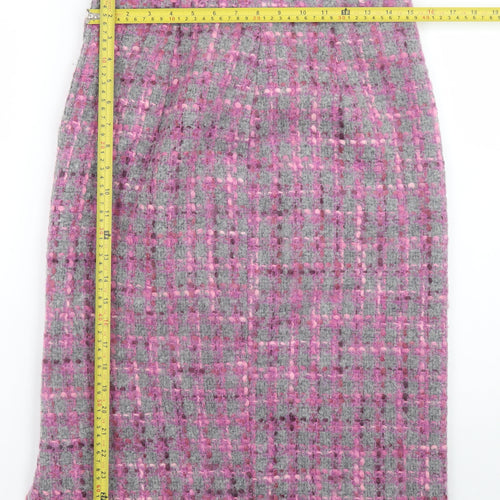 Gerry Weber Women’s Pink Wool Tweed Pencil Skirt Size 12