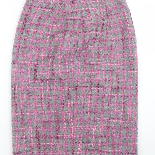 Gerry Weber Women’s Pink Wool Tweed Pencil Skirt Size 12