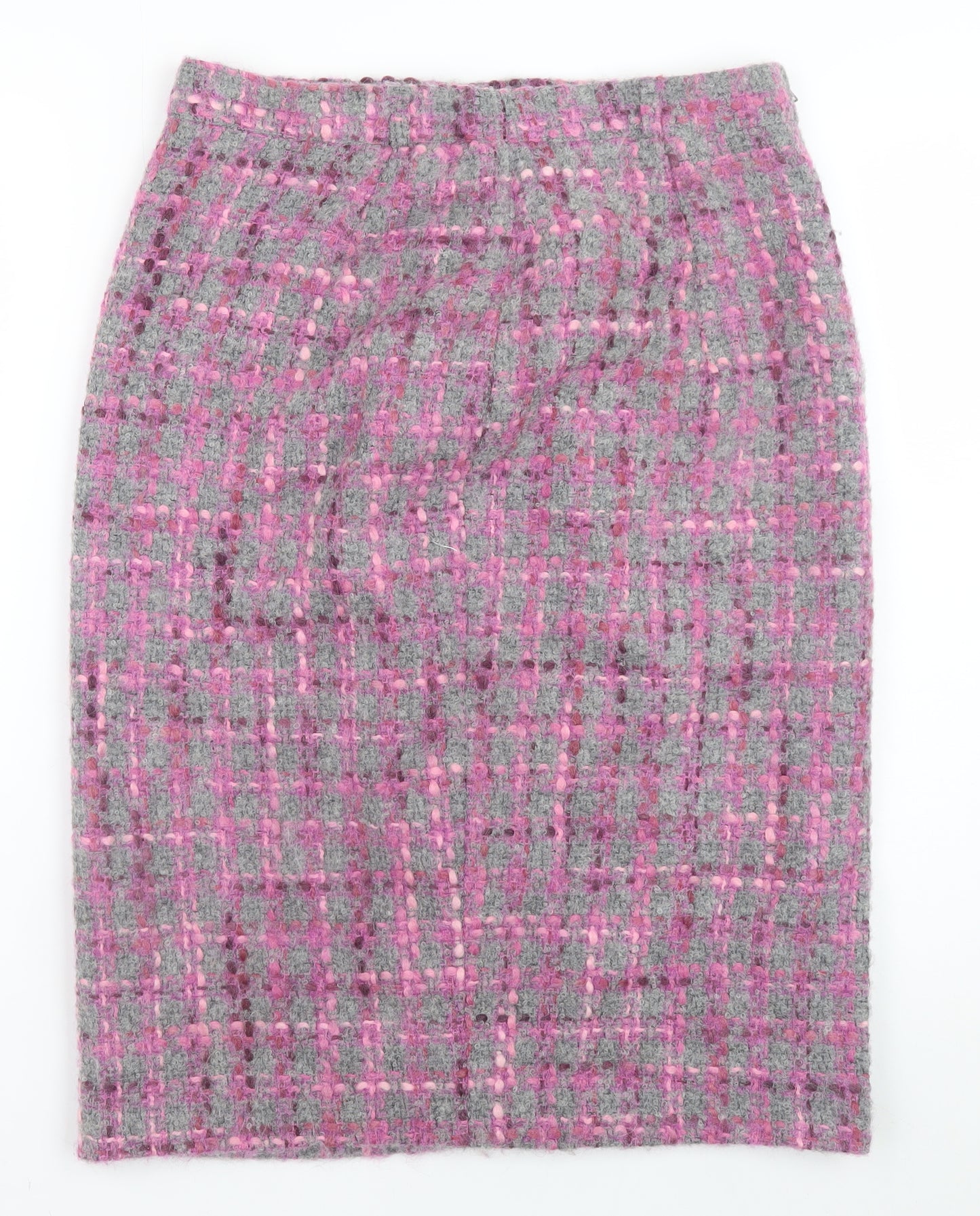 Gerry Weber Women’s Pink Wool Tweed Pencil Skirt Size 12