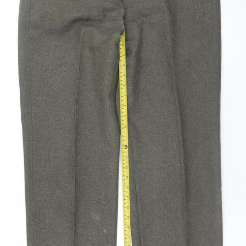 Farah Men's Grey 36W 33L Regular Fit Dress Pants