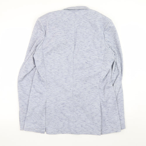 Mish Mash Men’s Blue Knit Blazer Large - Smart Casual Lined Jacket