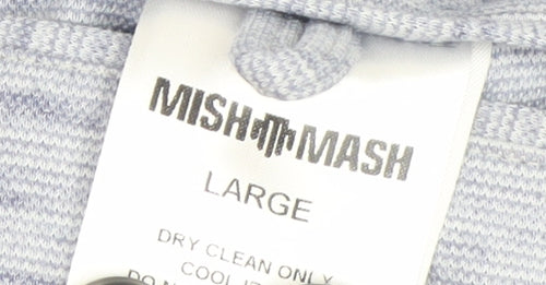 Mish Mash Men’s Blue Knit Blazer Large - Smart Casual Lined Jacket