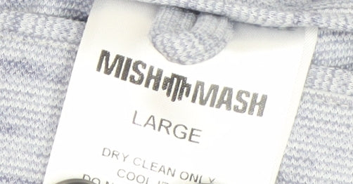 Mish Mash Men’s Blue Knit Blazer Large - Smart Casual Lined Jacket
