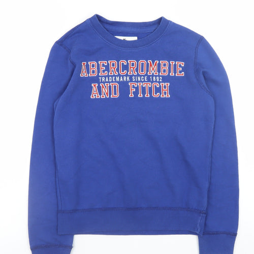 Abercrombie & Fitch Boys Blue 9-10 Years Pullover Fleece Sweatshirt