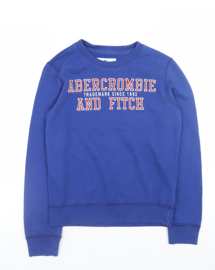 Abercrombie & Fitch Boys Blue 9-10 Years Pullover Fleece Sweatshirt