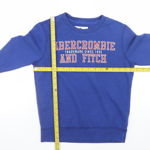 Abercrombie & Fitch Boys Blue 9-10 Years Pullover Fleece Sweatshirt