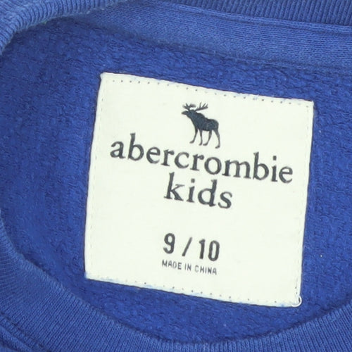 Abercrombie & Fitch Boys Blue 9-10 Years Pullover Fleece Sweatshirt
