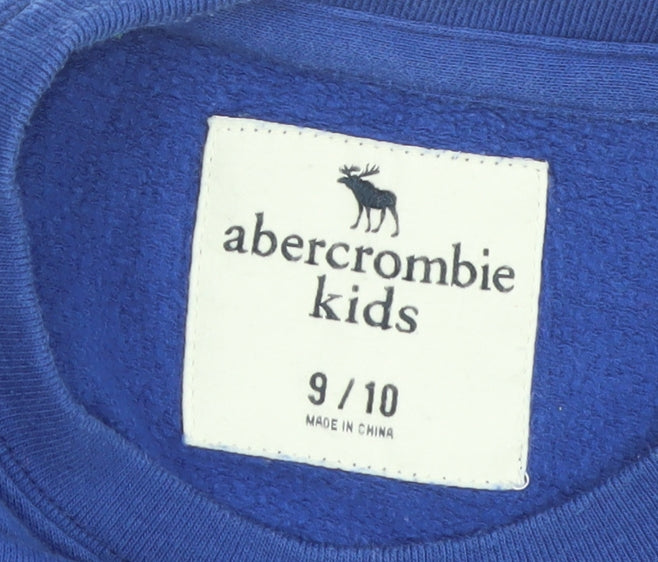 Abercrombie & Fitch Boys Blue 9-10 Years Pullover Fleece Sweatshirt