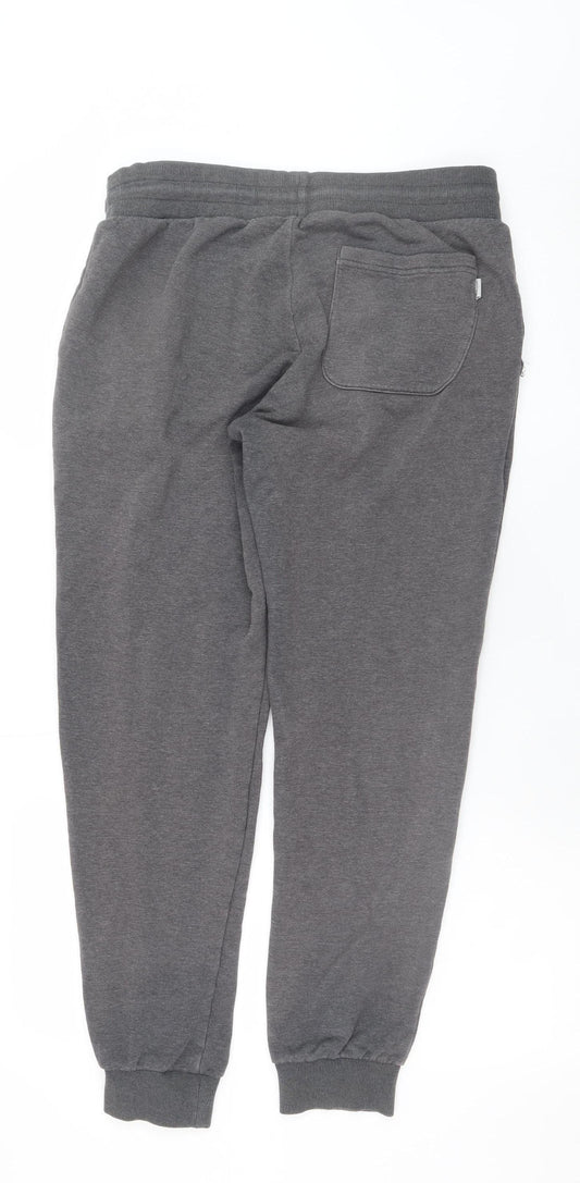 Jack & Jones Men's Grey Jogger Sweatpants M Elastic Waist Comfort