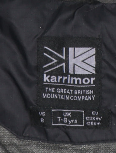 Karrimor Boys Black Waterproof Hooded Rain Jacket 7-8 Years