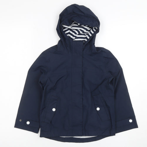 Regatta Girls Navy Hooded Waterproof Rain Coat 5-6 Years Lined Jacket