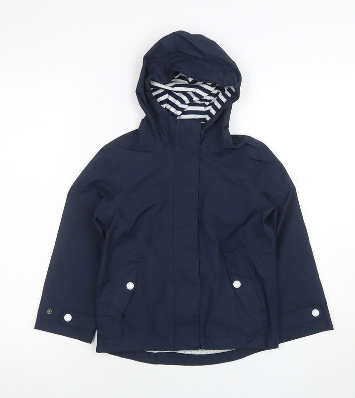 Regatta Girls Navy Hooded Waterproof Rain Coat 5-6 Years Lined Jacket