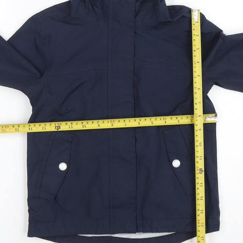 Regatta Girls Navy Hooded Waterproof Rain Coat 5-6 Years Lined Jacket