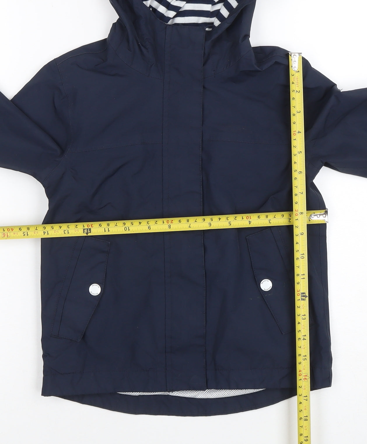 Regatta Girls Navy Hooded Waterproof Rain Coat 5-6 Years Lined Jacket