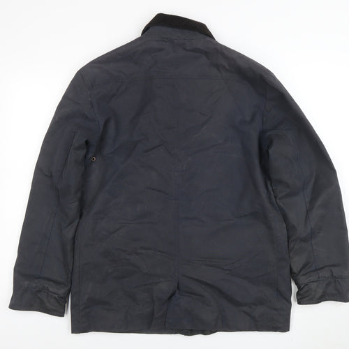 Oliver Sweeney Men's Black Waxed Cotton Jacket Small Cord Collar