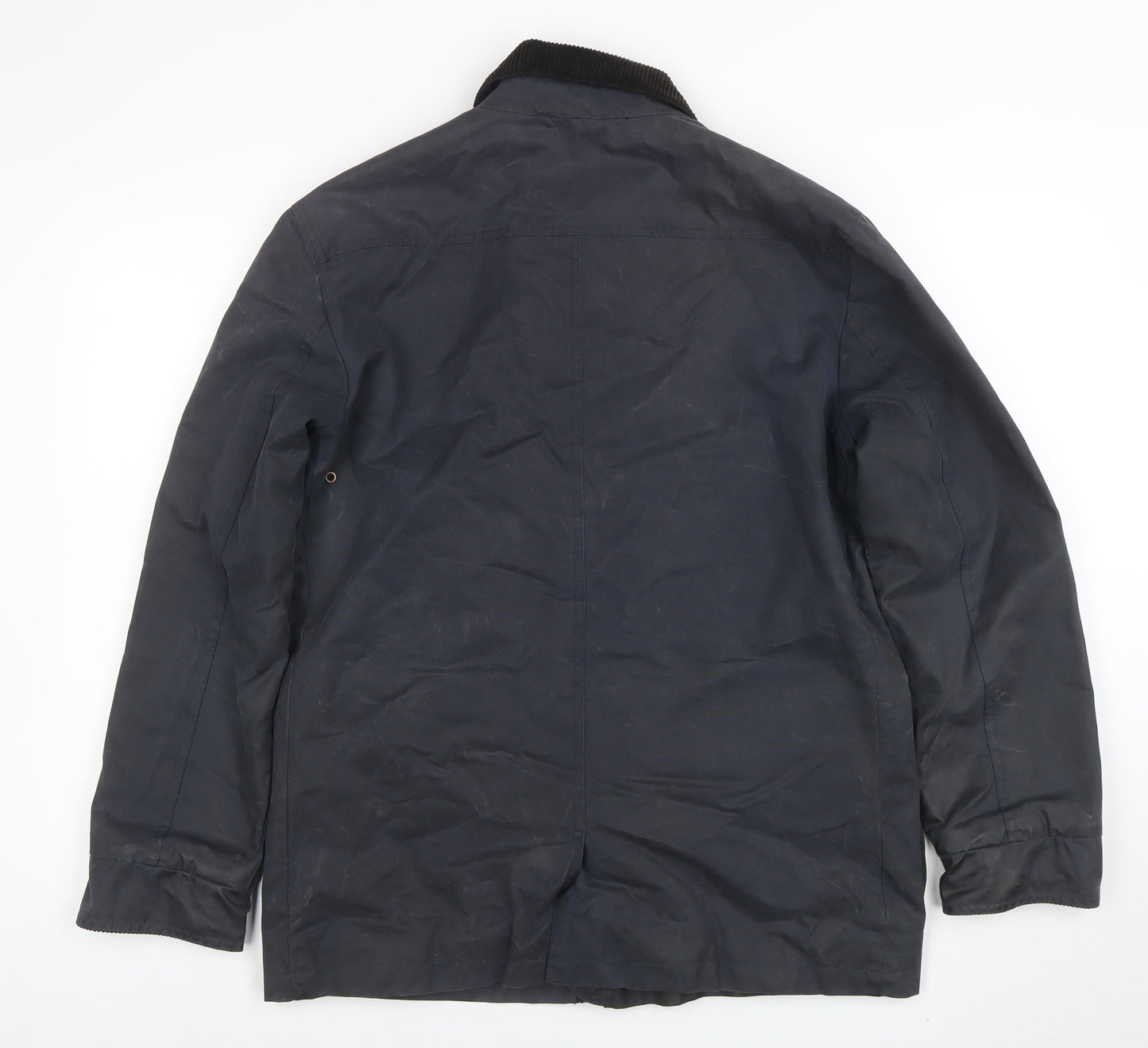 Oliver Sweeney Men's Black Waxed Cotton Jacket Small Cord Collar