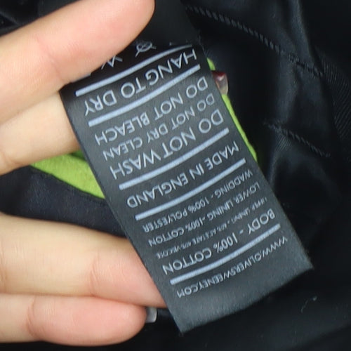 Oliver Sweeney Men's Black Waxed Cotton Jacket Small Cord Collar