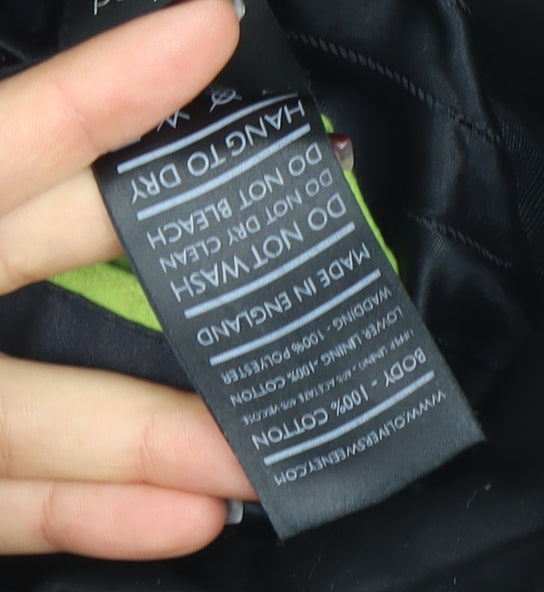 Oliver Sweeney Men's Black Waxed Cotton Jacket Small Cord Collar