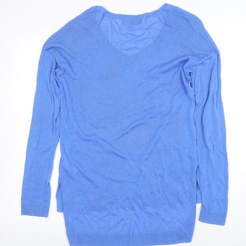 Next Women's Blue V-Neck Jewel Pullover Jumper Size 10