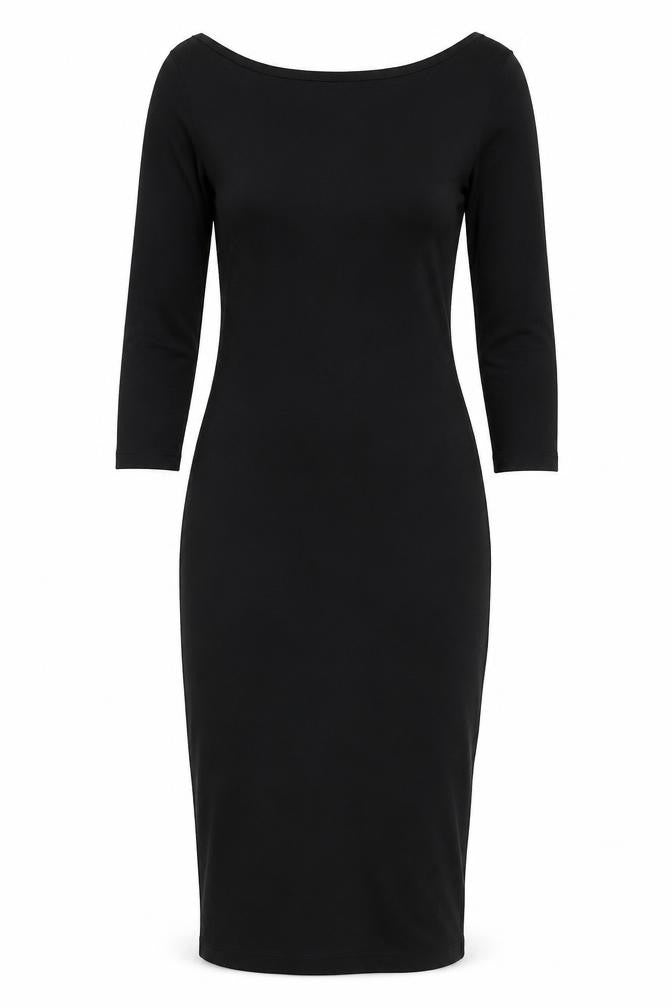 Post Card by Elif Women's Black Stretch Bodycon Dress Size S