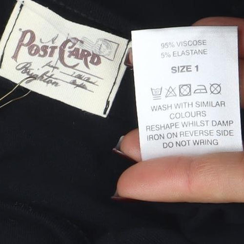 Post Card by Elif Women's Black Stretch Bodycon Dress Size S