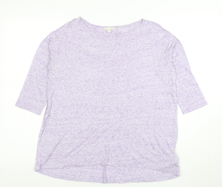 Gap Women’s Purple 3/4 Sleeve Relaxed Fit Jersey T-Shirt Size S
