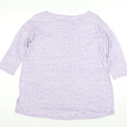 Gap Women’s Purple 3/4 Sleeve Relaxed Fit Jersey T-Shirt Size S