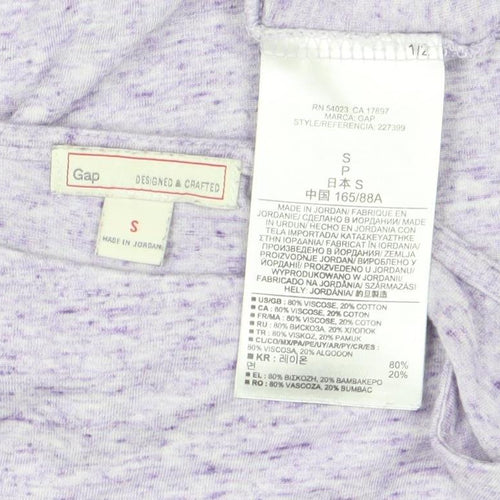 Gap Women’s Purple 3/4 Sleeve Relaxed Fit Jersey T-Shirt Size S