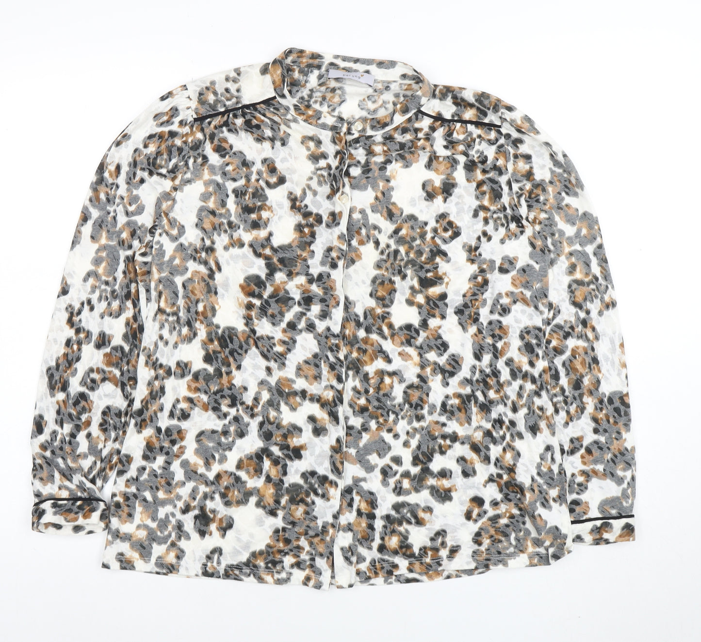 Marks and Spencer Women’s Multicoloured Leopard Print Long Sleeve Blouse Size 16