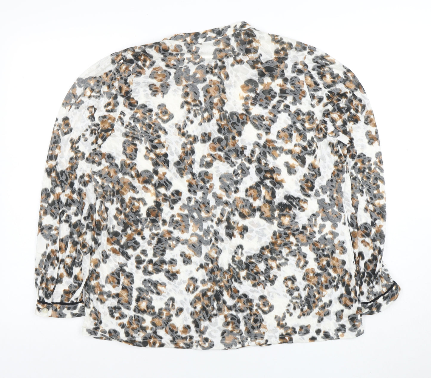 Marks and Spencer Women’s Multicoloured Leopard Print Long Sleeve Blouse Size 16