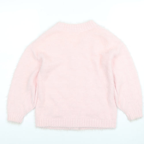 George Teens Pink Cable Knit Button Cardigan Jumper 7-8 Years