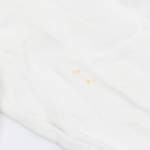 Topshop Women Ivory Embroidered Pullover Sweatshirt UK 8 Cotton