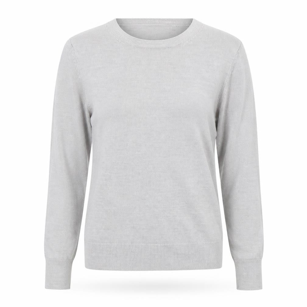 Marks and Spencer Women’s Grey Acrylic Crew Neck Jumper Size 8