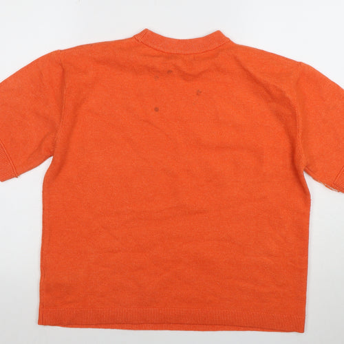 Marks and Spencer Womens Orange Basic Short Sleeve Knit T-Shirt M