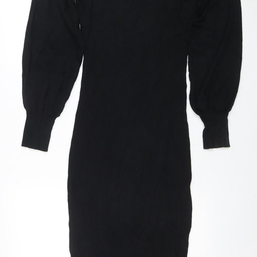 Yulaschka by Wehkamp Women’s Black Bodycon Midi Knit Dress L
