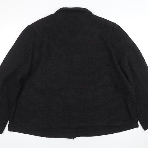 Next Women's Black Tweed Button Short Jacket Size 22