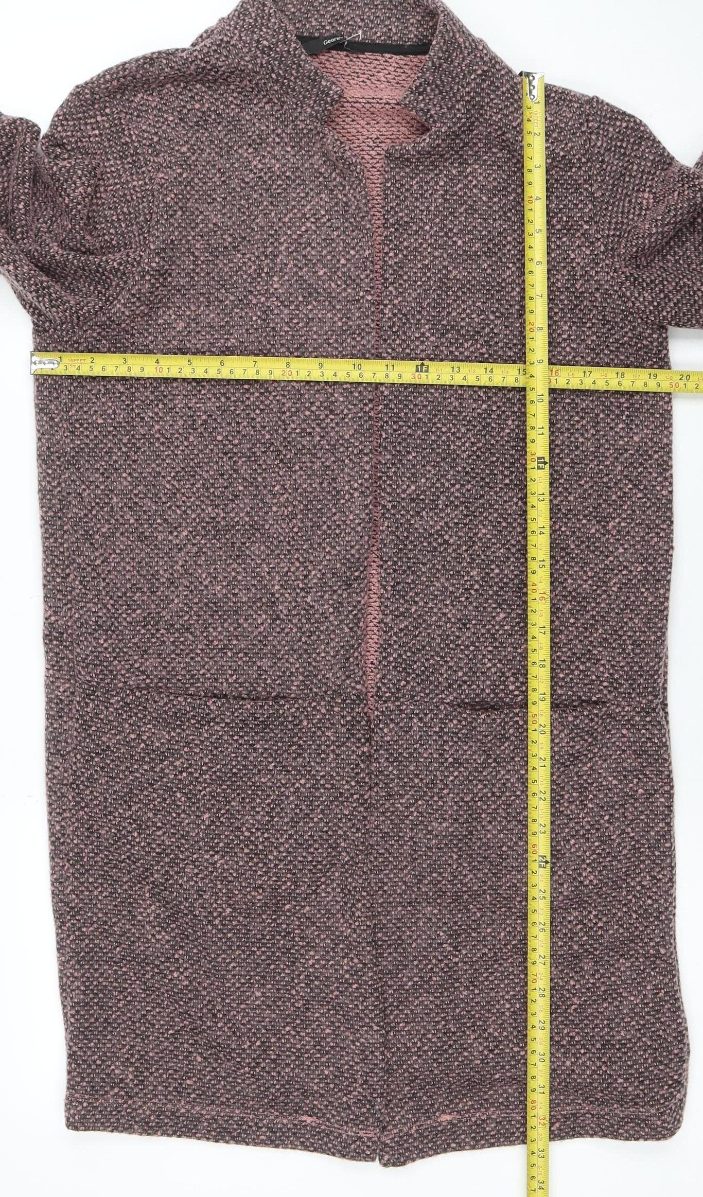 George Women's Pink Long Sleeve Knit Open Cardigan M