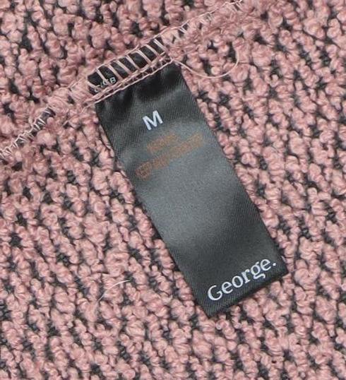 George Women's Pink Long Sleeve Knit Open Cardigan M