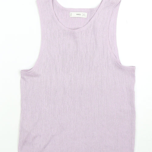 MNG Women’s Purple Knit Sleeveless Tank Top Size L