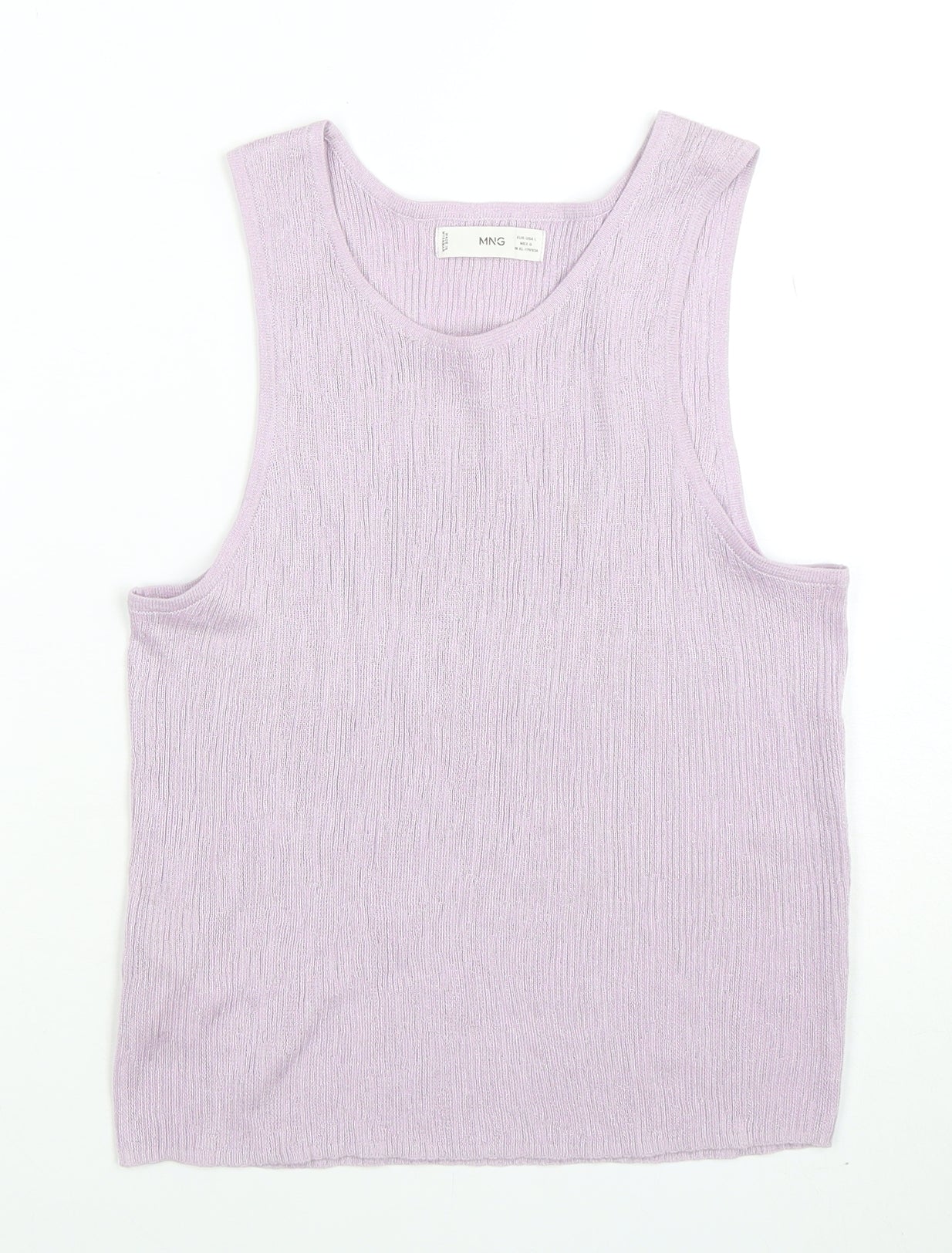 MNG Women’s Purple Knit Sleeveless Tank Top Size L
