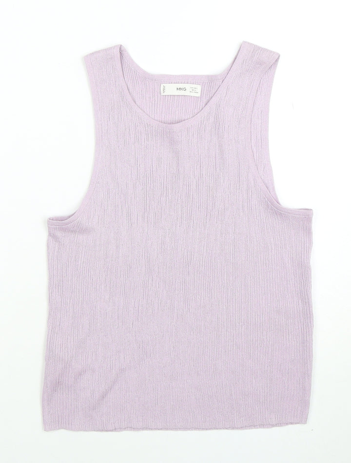MNG Women’s Purple Knit Sleeveless Tank Top Size L