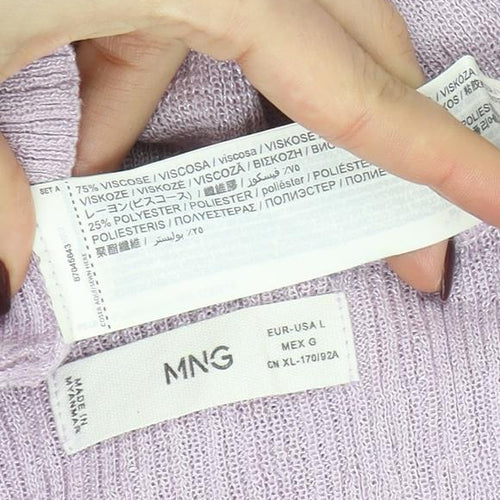 MNG Women’s Purple Knit Sleeveless Tank Top Size L