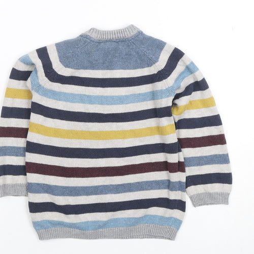 H&M Unisex Baby Multicoloured Striped Knit Pullover Jumper 12-18 Months