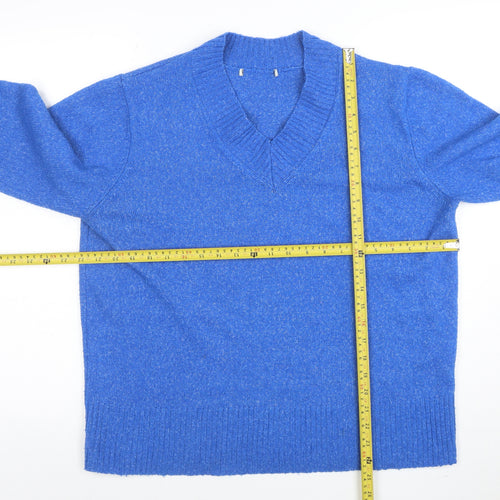 George Women’s Blue V-Neck Pullover Jumper M Knitwear