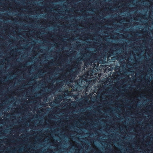 AND/OR Womens Blue Chunky-Knit Wool Blend Jumper Size 8