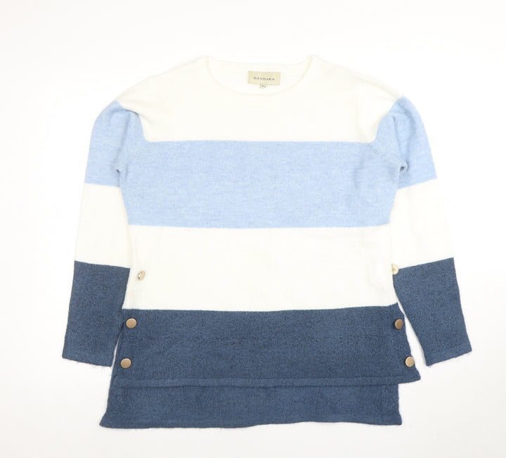 Dandara Women's Multicoloured Striped Knit Jumper Size M